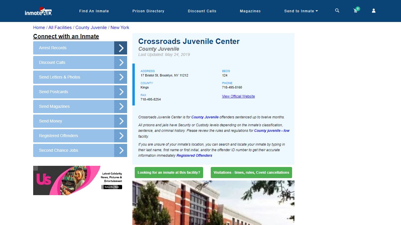 Crossroads Juvenile Center & Inmate Search - Brooklyn, NY